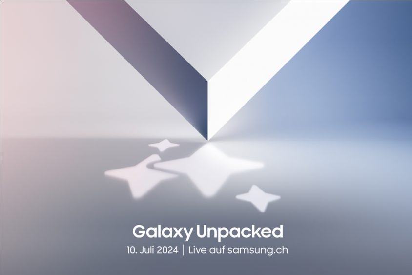 Teaserbild für das Galaxy Unpacked Event am 10. Juli 2024