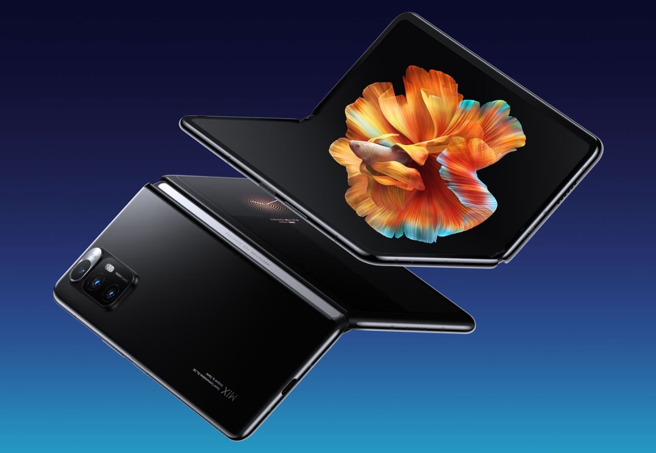 Xiaomi Mi Mix Fold blauer Hintergrund
