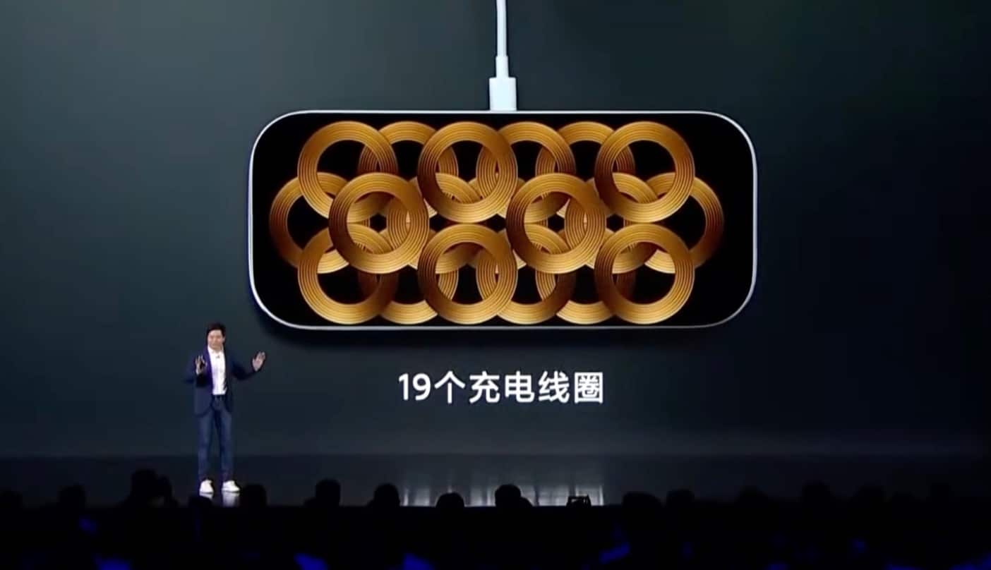 Xiaomi kabellose Ladestation für 3 Geräte mit 19 Spulen.