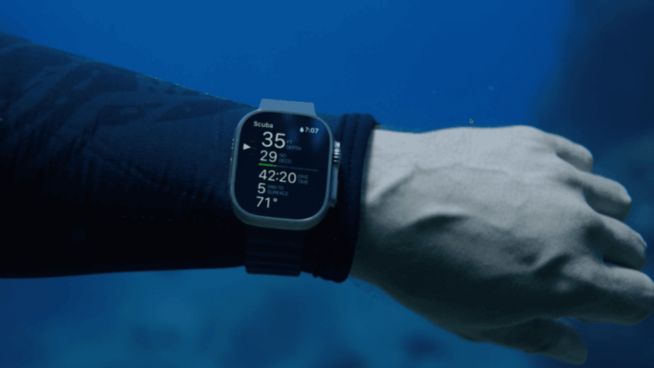 Apple Watch Ultra ist für das Tauchen geeignet.