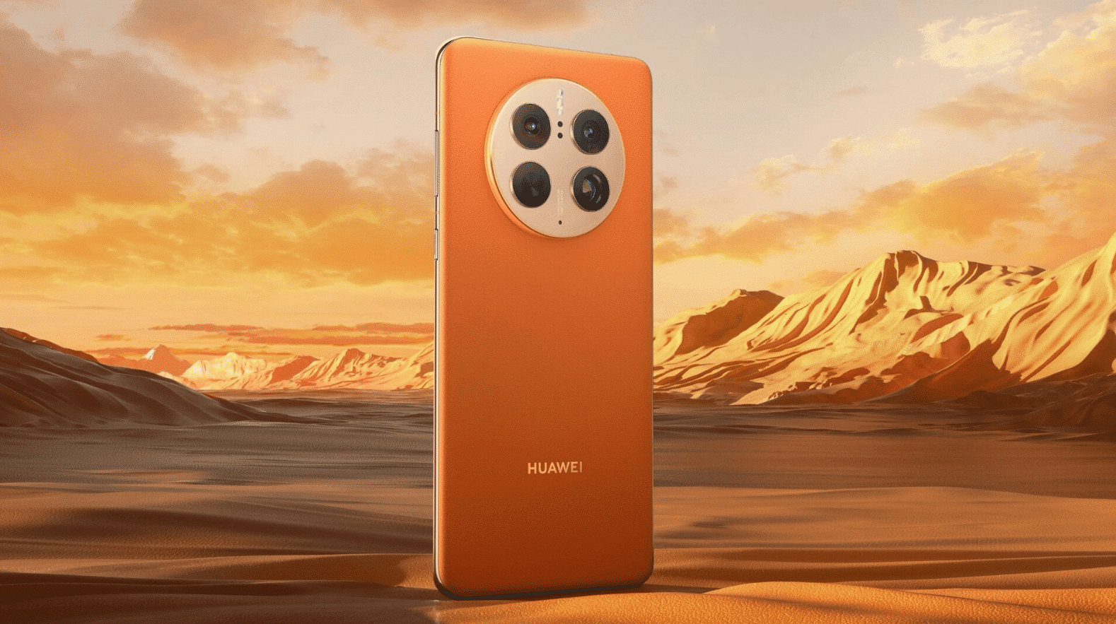Huawei Mate 50 Pro in Orange.
