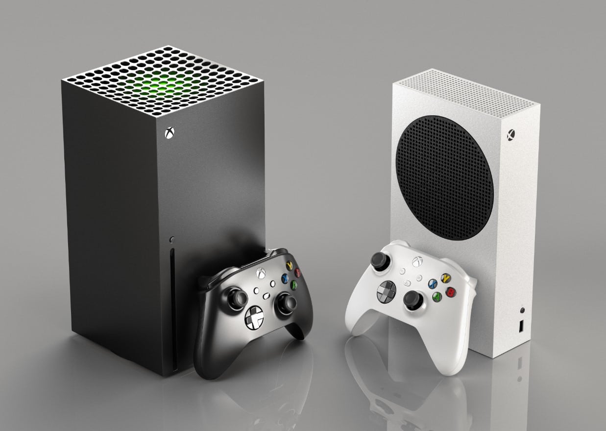 Xbox Series X und Xbox Series S mit Controllern