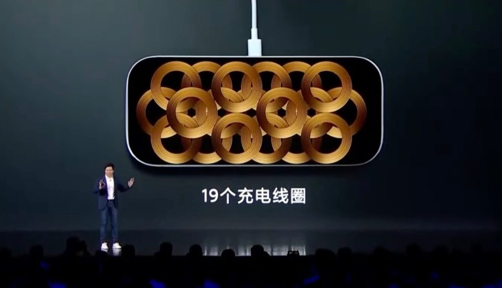 Xiaomi kabellose Ladestation für 3 Geräte mit 19 Spulen.