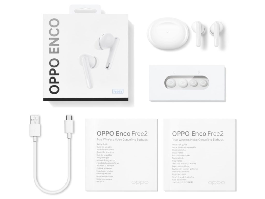 Oppo Enco Free 2 Kopfhörer Verpackungsinhalt