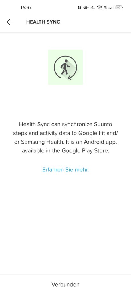Screenshot Health Sync