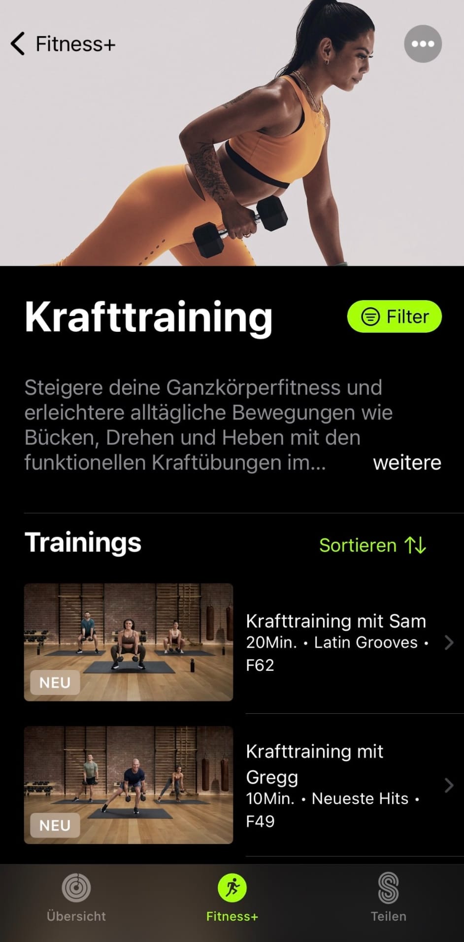 Apple Fitness+ Test.