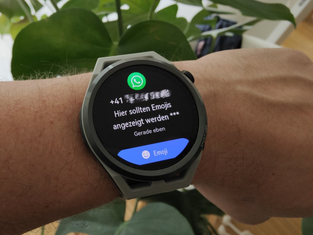keine Emojis auf der Huawei Watch GT Runner