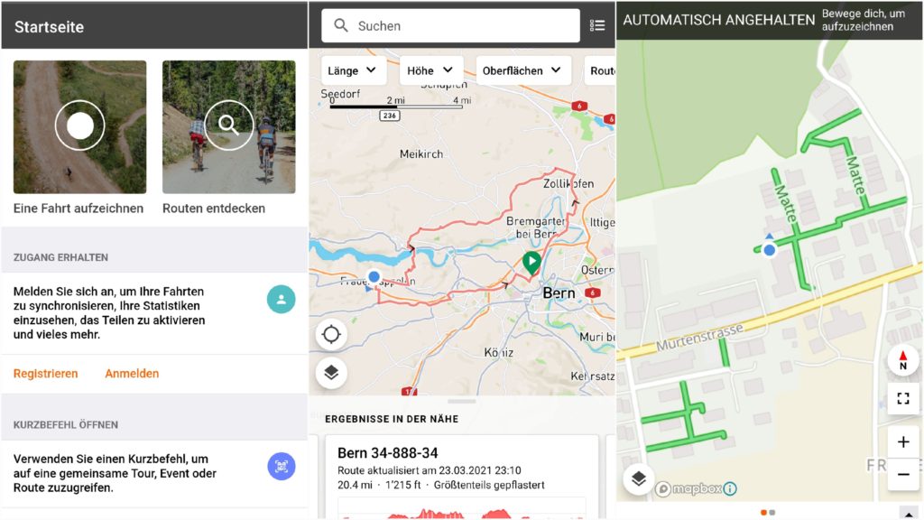 Ride with GPS Screenshots