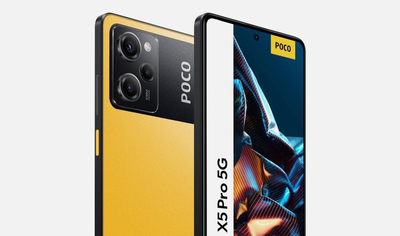 Poco X5 Pro mit gelber Rückseite