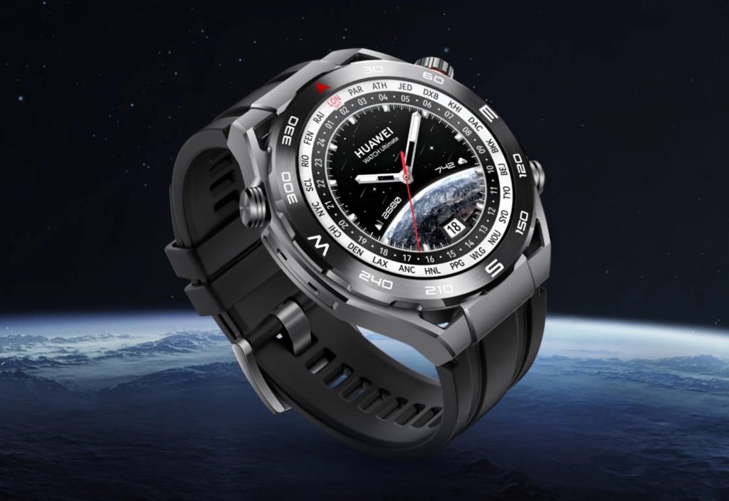 Die Huawei Watch Ultimate in Schwarz/Grau
